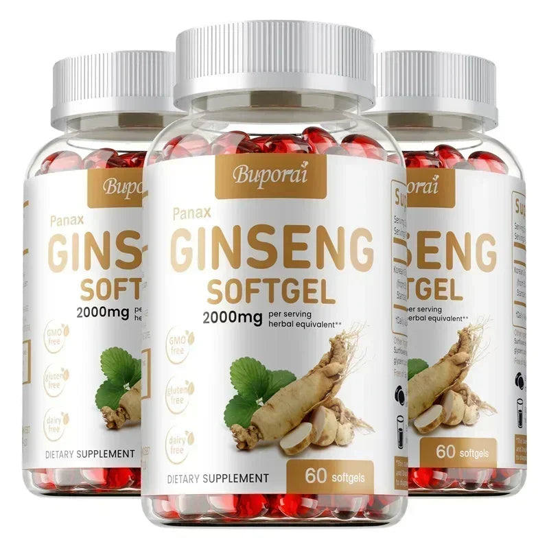 Red Korean Ginseng Supplement for Men - Extra Strength - Energy, Focus, Productivity & Performance