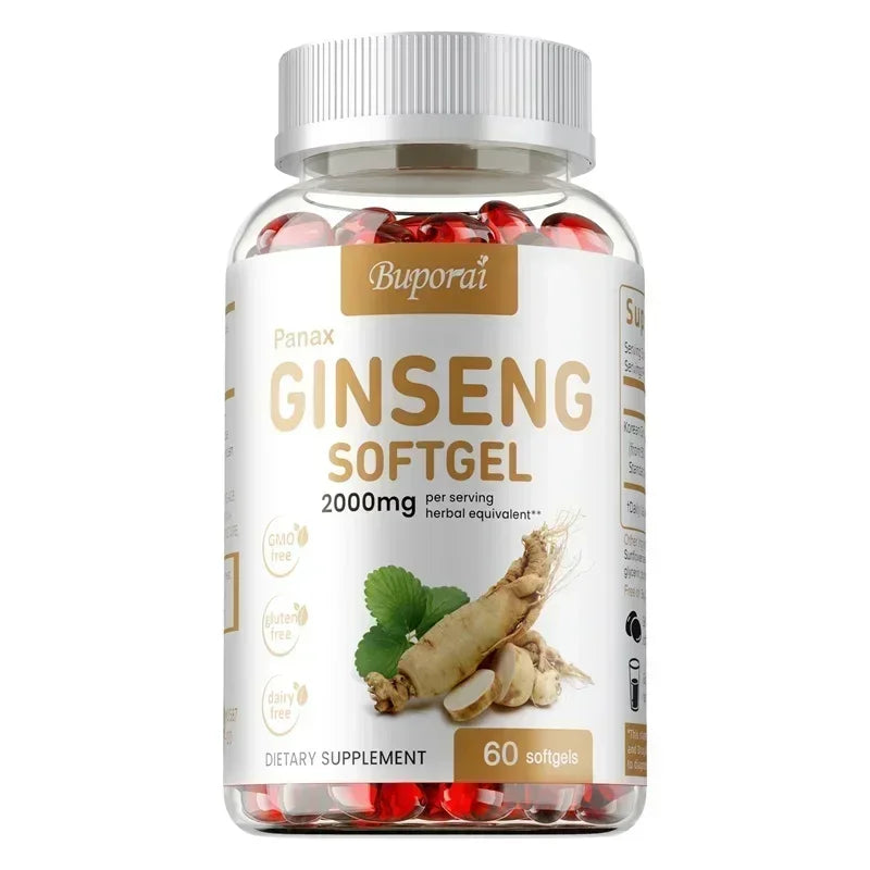 Red Korean Ginseng Supplement for Men - Extra Strength - Energy, Focus, Productivity & Performance