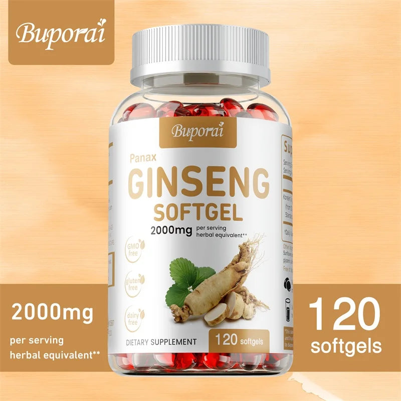 Red Korean Ginseng Supplement for Men - Extra Strength - Energy, Focus, Productivity & Performance